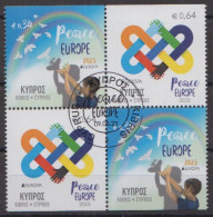 Zypern MiNr. 1509-1510 Do/Du Europa 2023 Frieden (Viererblock) - Usati