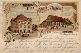 Essen (4300) Gasthaus Jägerhof, Straßenbahn, 1902 I-II - Otros & Sin Clasificación