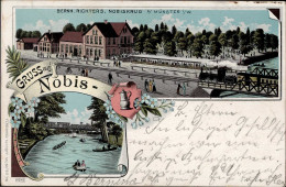 Münster (4400) Gasthaus Nobiskrug, Eisenbahn, 1898 I-II Chemin De Fer - Autres & Non Classés