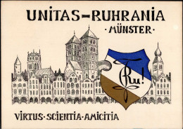 Münster (4400) Unitas-Ruhrania, Studentika I-II - Autres & Non Classés