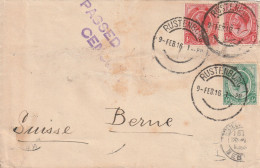 Afrique Du Sud Lettre Censurée Rustenburg Pour La Suisse 1916 - Brieven En Documenten