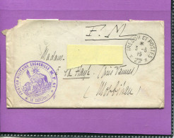 56  - Courrier Pour Région VANNES .Oblitération - AVIATION - MILITAIRE - ESCADRILLE - M . F .41 , Le Commandant . - Cachets Généralité