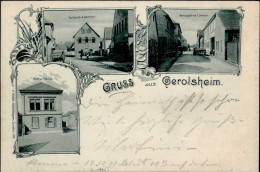 Gerolsheim (6711) Gasthaus Stolzer, Rathaus 1899 I-II - Autres & Non Classés