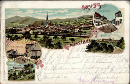 Grünstadt (6718) Bahnhof, Postamt, Hauptstrasse 1902 II (Marke Entfernt) - Autres & Non Classés