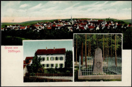 Döffingen (7043) Hausansicht, Denkmal 1910 I-II - Autres & Non Classés