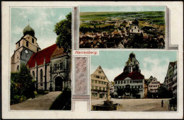Herrenberg (7033) Marktplatz, Gasthaus Stöffler 1915 I-II - Autres & Non Classés