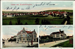 Sindelfingen (7032) Postamt, Schulhaus, 1907 I-II - Autres & Non Classés