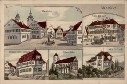 Waldenbuch (7035) Verlag Pernat, Apotheke Uhland, Hotel Zur Post, Villa Burkhardt 1937 I-II - Autres & Non Classés
