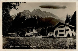 GRAINAU (8104) - Foto-Ak LUFTSCHIFF GRAF ZEPPELIN über Grainau I - Autres & Non Classés