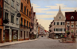 Weilheim-Oberbay. (8120) Hauptplatz Mit Blick Auf Bahnhofstrasse, Konditorei Wachszieher 1912 I-II - Autres & Non Classés