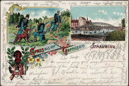 Straubing (8440) Gruss Aus Der Garnison 1902 I-II Montagnes - Autres & Non Classés