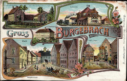 Burgebrach (8602) Künstler-AK Bahnhof, Eisenbahn 1910 II (Marke Entfernt) Chemin De Fer - Otros & Sin Clasificación