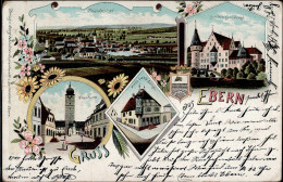 Ebern (8603) Schloss Eyrichshof, Altes Landgericht, Grauturm 1906 II (Bugspur) - Otros & Sin Clasificación