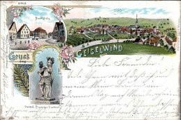 Geiselwind (8614) Marktplatz, General Murmann-Denkmal 1900 I-II - Otros & Sin Clasificación