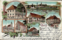 Seußling (8602) Gasthaus Nagengast, Postamt, Brauerei, 1912 II (Eckknick) - Otros & Sin Clasificación