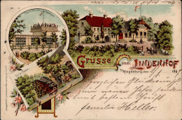 Magdeburg (o-3000) Gasthaus Lindenhof, 1897 II (Eckknick) - Altri & Non Classificati