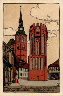 Tangermünde (o-3504) Künstlersteindruck, St. Stephanskirche, Sign. I - Otros & Sin Clasificación