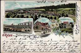 Bad Sulza (o-5322) Gruss Aus Unterneusulza 1905 II (Marke Entfernt) Montagnes - Altri & Non Classificati