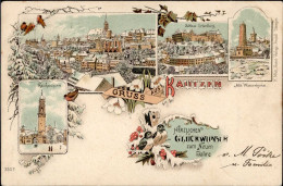 Bautzen (o-8600) Winterlitho, Schloss Ortenburg, 1897 I-II - Altri & Non Classificati