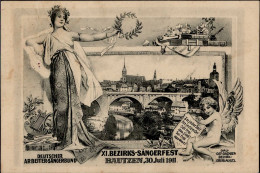 Bautzen (o-8600) XI. Bezirks-Sängerfest 30. Juli 1911 II (Klebereste RS) - Altri & Non Classificati