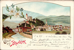 Bruneck (Italien) Gruss Aus Bruneck 1897 I-II Montagnes - Otros & Sin Clasificación