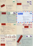 DDR Deutsche Post 1990 Freimarken Bauwerke U. Denkmäler Lot Mit 11 Briefen, Davon 7x Blindensendung", Eilbrief, Luftpost - Otros & Sin Clasificación