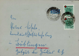 Französische Zone Württemberg Rotes Kreuz Wohlfahrt MeF Auf Brief 1948 - Autres & Non Classés