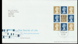 Great Britain FDC 2003 DNA And The Genome Booklet Pane. Postal Weight 0,04 Kg. Please Read Sales Conditions Under Image - 2001-2010 Decimal Issues