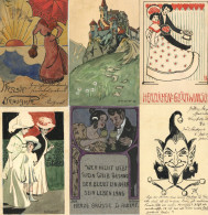 Handgemalt Kessner, Albert Köln Lot Mit 36 Handgemalten Karten Zwischen 1903-1917 In Wirklich Guter Qualität Peint à La  - Altri & Non Classificati