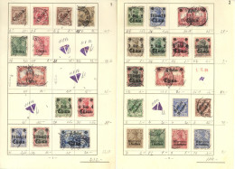 Deutsche Post China Lot Briefmarken Auf Zwei Blättern - Ehemalige Dt. Kolonien