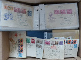 DDR Umfangreiche Doubletten-Sammlung Im Großen Karton, Ab Frühen Werten, Auch Briefe, Bogensatz Aufbau In Der DDR Kleinf - Colecciones (en álbumes)