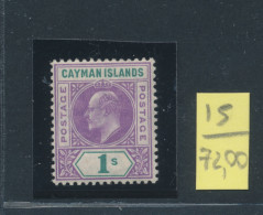 1907 CAYMAN ISLANDS, Stanley Gibbons N. 15 - 1 Scellino Violet And Green - Edoardo VII - MNH** - Other & Unclassified