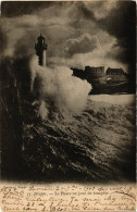 CPA DIEPPE Le Phare Un Jour De Tempete LIGHTHOUSE PHARE (707960) - Leuchttürme