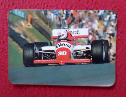 SPAIN ANTIGUO CALENDARIO DE BOLSILLO 1991 PROSOLYMAR PROMOCIONES SOLYMAR VALLADOLID COCHE F1 FORMULA 1 WEST..CAR VOITURE - Petit Format : 1991-00