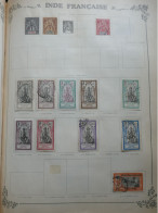 Y.T1 INDE FRANCAISE  TIMBRES SUR 2 PAGES 1900 SUR CHARNIERES ET OB. + +AFF. INTERESSANT+ - Gebruikt