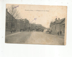 NOEUX LES MINES L'HOPITAL ET LA RUE D'ARRAS (BELLE ANIMATION) 1915 - Noeux Les Mines