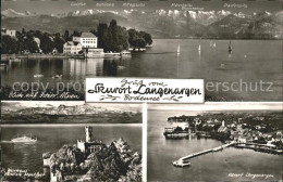 Langenargen Bodensee Alpenblick Kurhaus Schloss Montfort Fliegeraufnahme - Langenargen