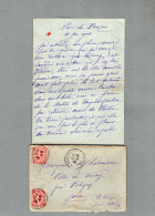 VP23.873 - BOULOGNE 1906 - LAS - M. Le Mis St De COURTIVRON X E. FIOCRE Pour La Mise De CHATEAUBRUN à MIERY Par POLIGNY - Historical Figures