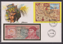Geldschein Banknote Banknotenbrief Mexiko Südamerika Exotisches Motiv - Other & Unclassified