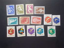 Lot 14 Timbres JO D'Hiver 1960 Et Championnats Sportifs 1958 - HONGRIE - N° 1353/1359 & 1257/1263 (B977) - Oblitérés
