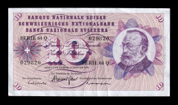 Suiza Switzerland 10 Francs Gottfried Keller 1970 Pick 45p(1) Mbc Vf - Switzerland
