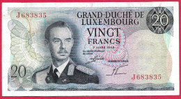 Luxembourg / Luxemburg - 20 Francs 07-03-1966 - Sérial J (C45 / P53) - Luxembourg