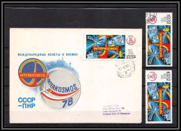 3497 Espace Space Raumfahrt Lettre Cover Briefe Cosmos Russie (Russia Urss USSR) 4591 Fdc + Mnh ** Intercosmos 1979 - UdSSR