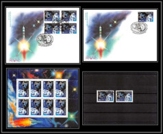 3501 Espace (space) Lettre (cover) Russie (Russia) N°5736 Feuilles (sheets) Station Mir MNH ** + Fdc Cosmonauts Day - UdSSR