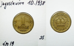 Jugoslawien 1 Dinar 1938 - Jugoslavia