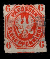 Preussen 14 Gestempelt Leichte Mängel Im Durchstich, Kleine Dünne Stelle #OJ787 - Autres & Non Classés