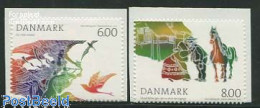 Denmark 2012 H.C. Andersen 2v (from Booklet), Mint NH, Nature - Horses - Art - Fairytales - Unused Stamps