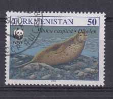 Timbre(s) Oblitéré(s) Turkménistan Année 1993 N° 3041 Thème Phoque WWF Réf 9078 - Turkménistan