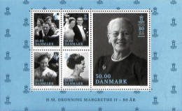 Denmark 2020 Queen Margrethe 80 Years S/s, Mint NH, History - Kings & Queens (Royalty) - Unused Stamps