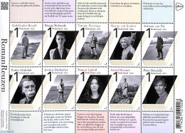 Netherlands 2025 Novel Giants 10v M/s, Mint NH, Nature - Cats - Art - Authors - Neufs